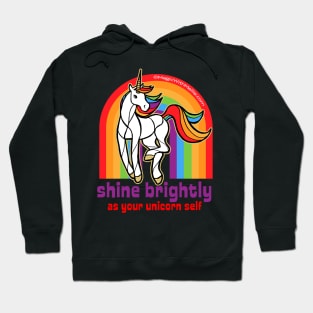 Shine Brightly as Your Unicorn Self — Dancing Uniquorn Illustration series Hoodie